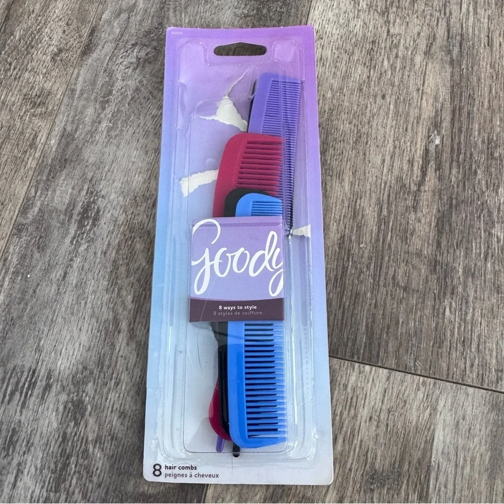 Goody Colorful Hair Comb Set - Pocket, Rake, and Tail Assorted Combs